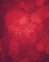 Aperturee - Cherry Crisp Red Bokeh Light Photo Studio Backdrop